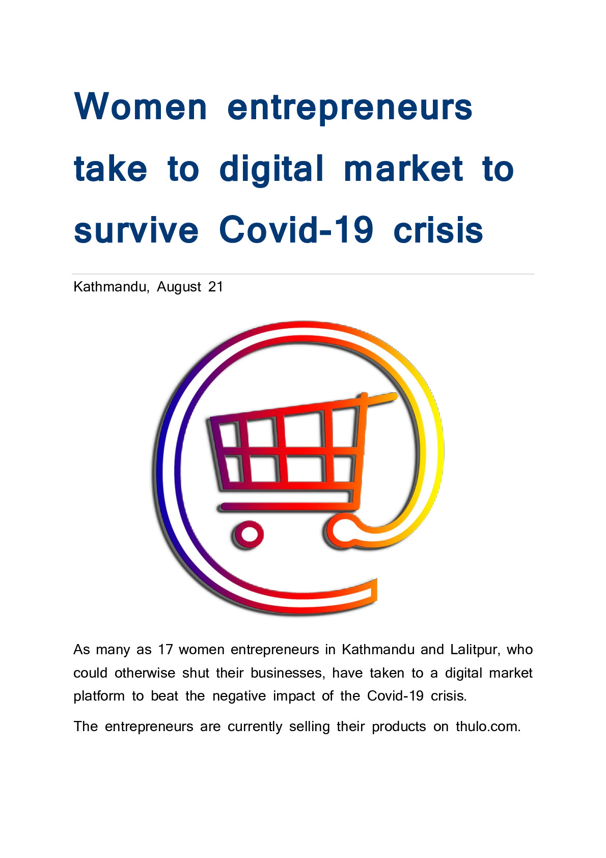Women entrepreneurs take to digital market to survive Covid-19 crisis