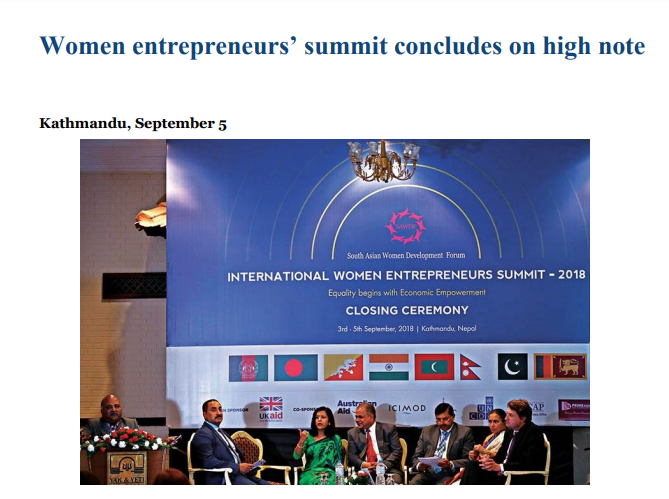 Women Entrepreneurs' Summit 2018